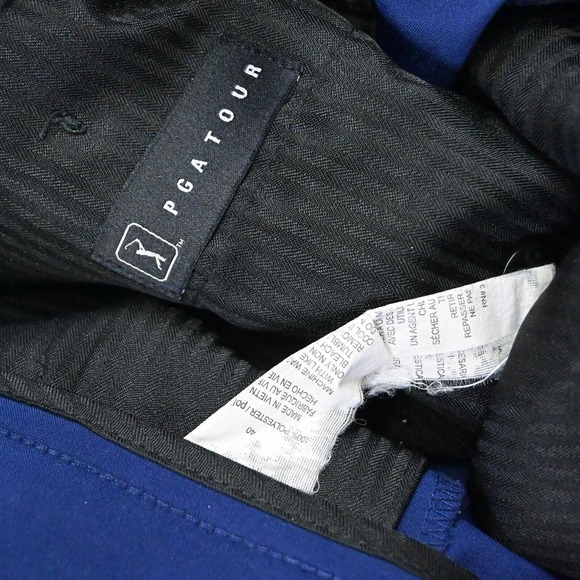 PGA Tour 40 x 10" Navy Blue Tech‎ Performance Golf Chino Shorts - Picture 3 of 5